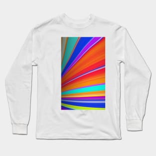 Abstract Colorful Watercolor Stripes Long Sleeve T-Shirt